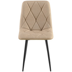 Ensemble de 2 chaises de salle à manger Clairton, tissu taupe