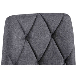 Ensemble de 2 chaises de salle à manger en tissu Clairton gris foncé