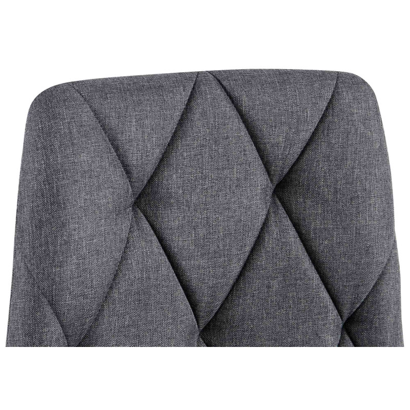 Ensemble de 2 chaises de salle à manger en tissu Clairton gris foncé