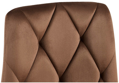 Ensemble de 2 chaises de salle à manger Clairton en velours marron