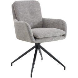 Chaise de salle à manger Pickett en tissu taupe