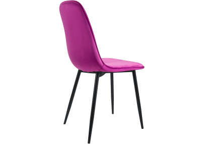 Ensemble de 2 chaises de salle à manger Maryam en velours violet