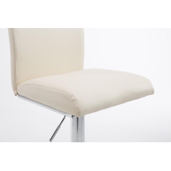 Sgabello Colonia in similpelle crema