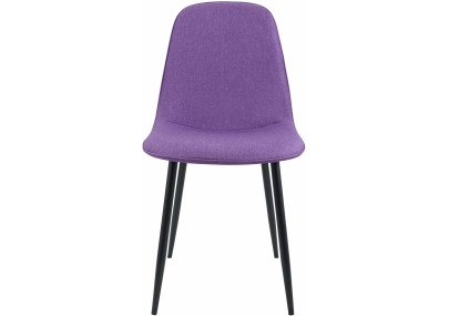 Ensemble de 2 chaises de salle à manger Maryam, tissu violet