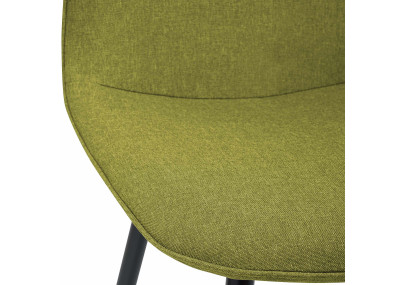 Ensemble de 2 chaises de salle à manger Maryam, tissu vert