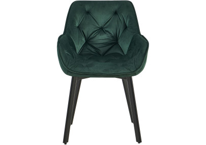 Ensemble de 2 chaises de salle à manger Antigo en velours vert