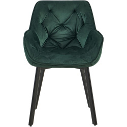 Coppia di sedie da pranzo Antigo in velluto verde