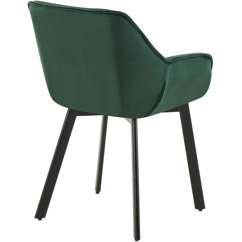 Ensemble de 2 chaises de salle à manger Antigo en velours vert