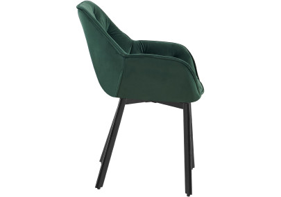 Ensemble de 2 chaises de salle à manger Antigo en velours vert