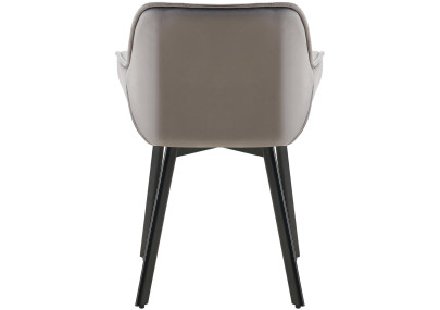 Ensemble de 2 chaises de salle à manger Antigo en velours gris foncé