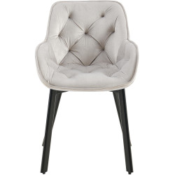 Coppia di sedie da pranzo Antigo in velluto grigio