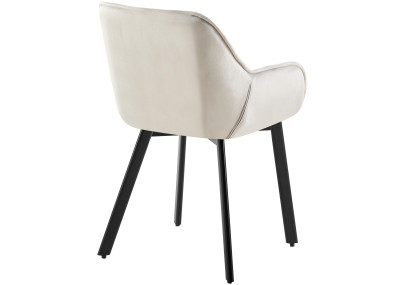 Ensemble de 2 chaises de salle à manger Antigo en velours gris