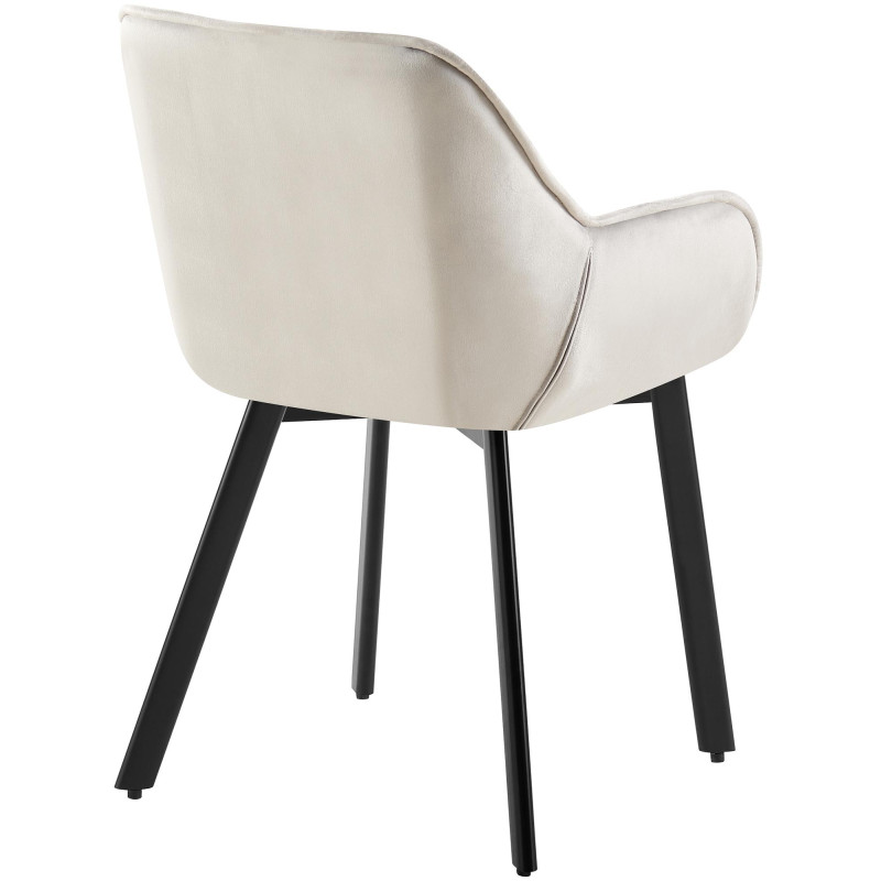 Coppia di sedie da pranzo Antigo in velluto grigio