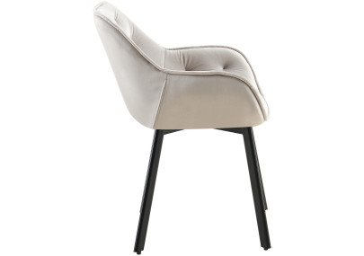 Ensemble de 2 chaises de salle à manger Antigo en velours gris