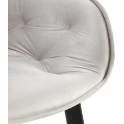 Coppia di sedie da pranzo Antigo in velluto grigio