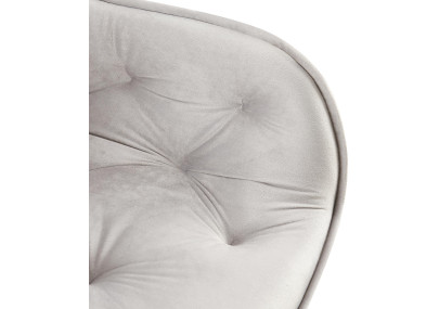 Ensemble de 2 chaises de salle à manger Antigo en velours gris