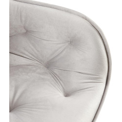 Ensemble de 2 chaises de salle à manger Antigo en velours gris