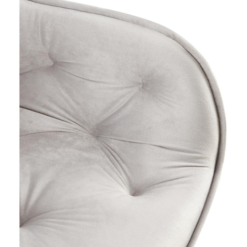 Coppia di sedie da pranzo Antigo in velluto grigio