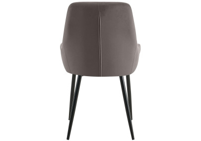 Ensemble de 2 chaises de salle à manger Elmira en velours noir anthracite