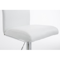 Sgabello Colonia in similpelle bianco