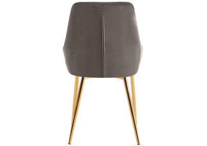 Ensemble de 2 chaises de salle à manger Elmira en velours or anthracite