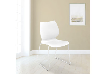 Ensemble de 2 chaises Houma, blanches