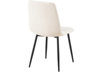 Ensemble de 2 chaises de salle à manger Antibes Cord crème