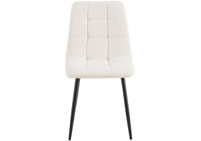 Conjunto de 2 cadeiras de sala de jantar Antibes Cord creme