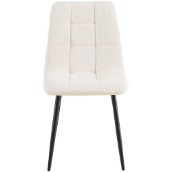 Insieme di 2 sedie da pranzo Antibes Cord crema