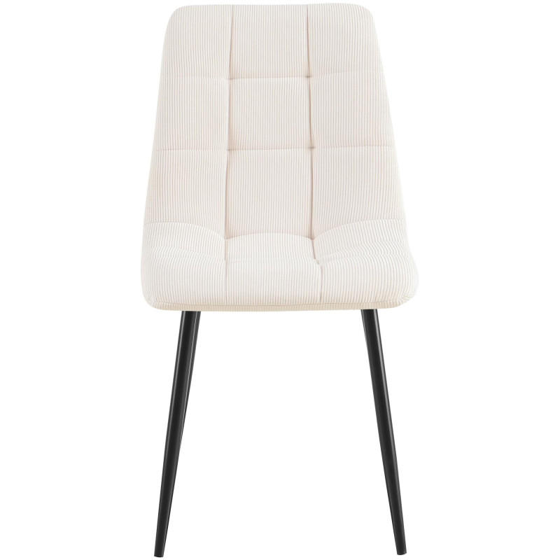 Insieme di 2 sedie da pranzo Antibes Cord crema