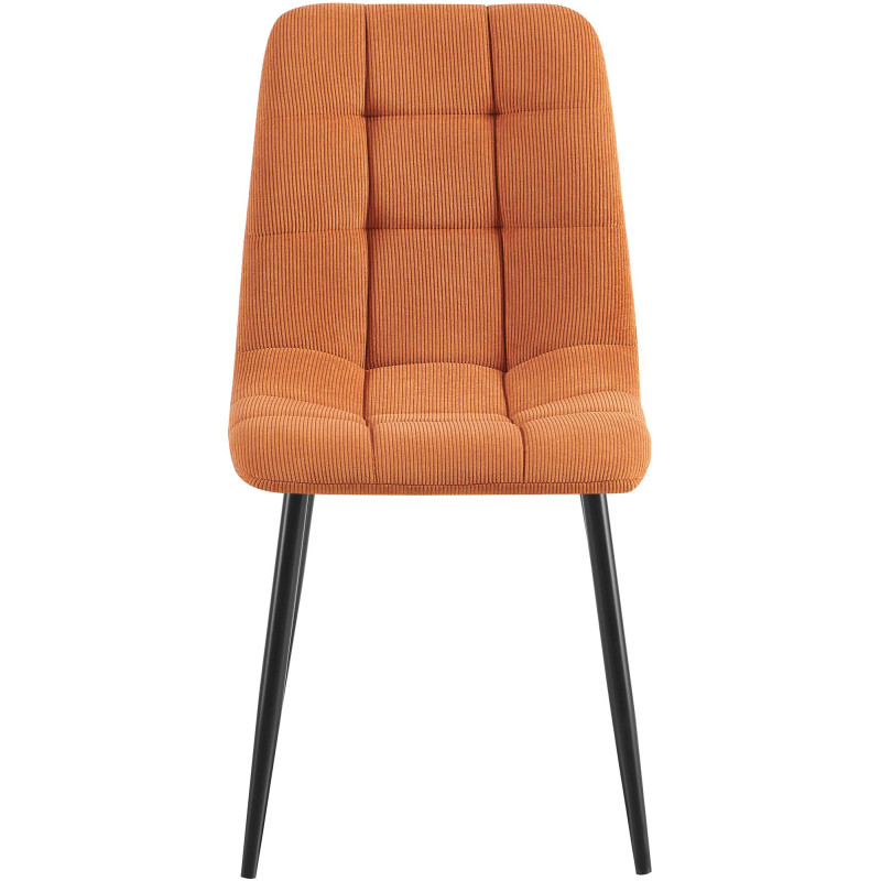 Ensemble de 2 chaises de salle à manger Antibes Cord orange