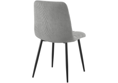 Conjunto de 2 cadeiras de sala de jantar Antibes Cord cinza