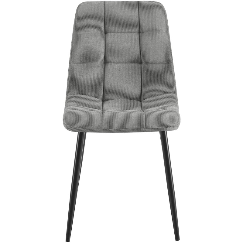 Coppia di sedie da pranzo Antibes Cord grigie