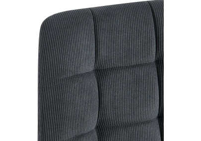 Ensemble de 2 chaises de salle à manger Antibes Cord noir