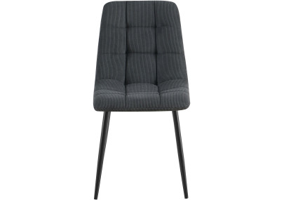 Coppia di sedie da pranzo Antibes Cord nero