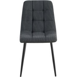 Conjunto de 2 cadeiras de jantar Antibes Corda preta