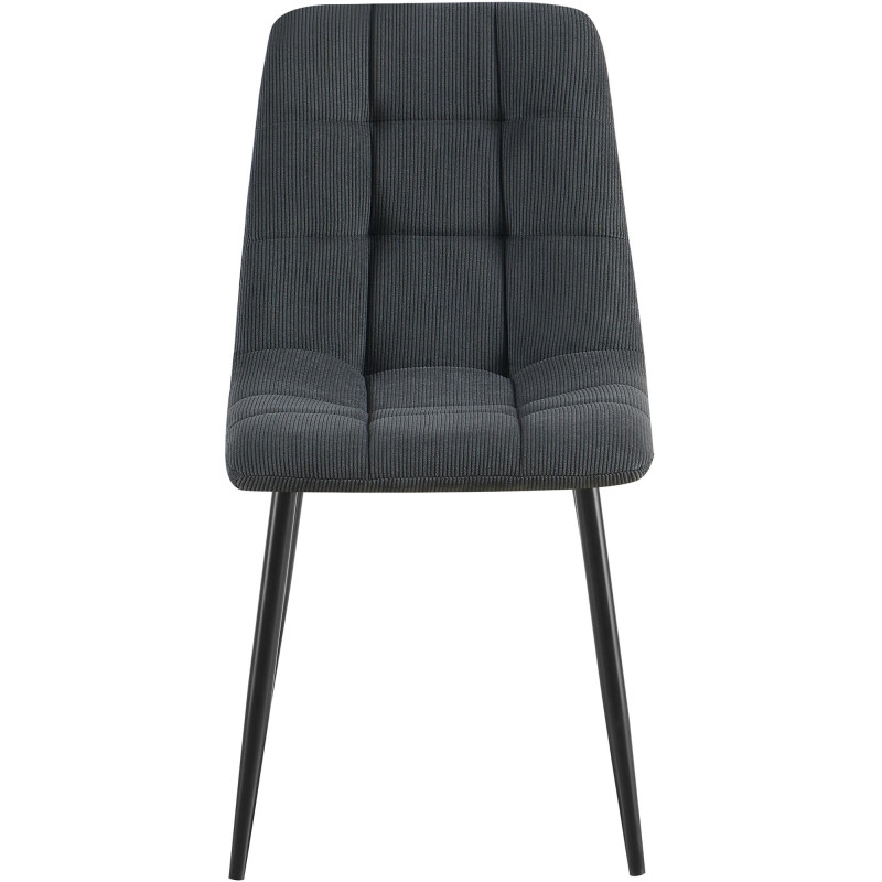 Conjunto de 2 cadeiras de jantar Antibes Corda preta