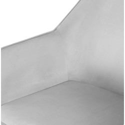 Chaise de salle à manger Luena, velours gris clair