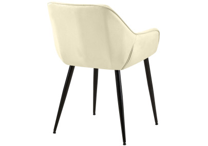 Luena Silla de Comedor, Terciopelo, Crema