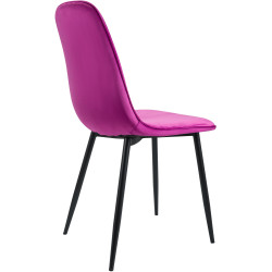 Conjunto de 4 sillas de comedor Maryam de terciopelo morado