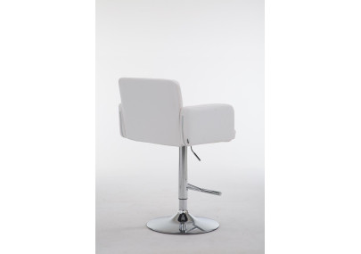 Tabouret de bar Los Angeles em couro artificial C branco
