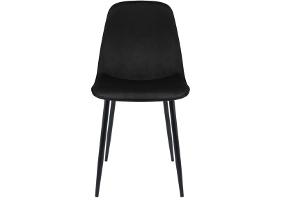 Ensemble de 4 chaises de salle à manger Maryam en velours noir