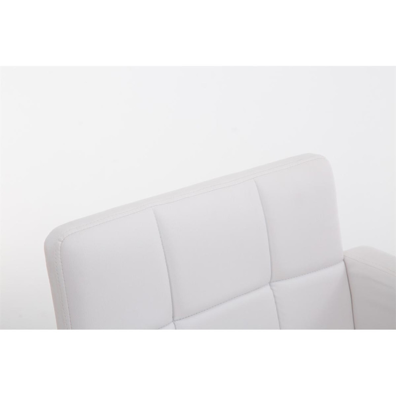 Tabouret de bar Los Angeles em couro artificial C branco