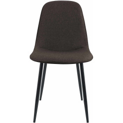 Insieme di 4 sedie da pranzo Maryam, tessuto marrone