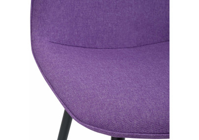 Conjunto de 4 cadeiras de sala de jantar Maryam, tecido roxo