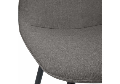Ensemble de 4 chaises de salle à manger Maryam, tissu gris clair