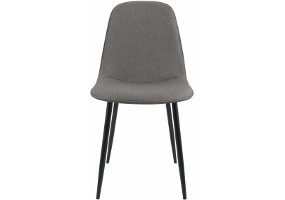 Ensemble de 4 chaises de salle à manger Maryam, tissu gris clair