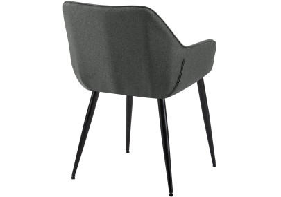 Ensemble de 2 chaises de salle à manger Luena, tissu gris foncé