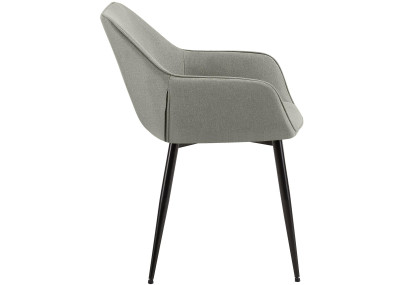 Ensemble de 2 chaises de salle à manger Luena, tissu gris clair