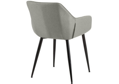 Ensemble de 2 chaises de salle à manger Luena, tissu gris clair